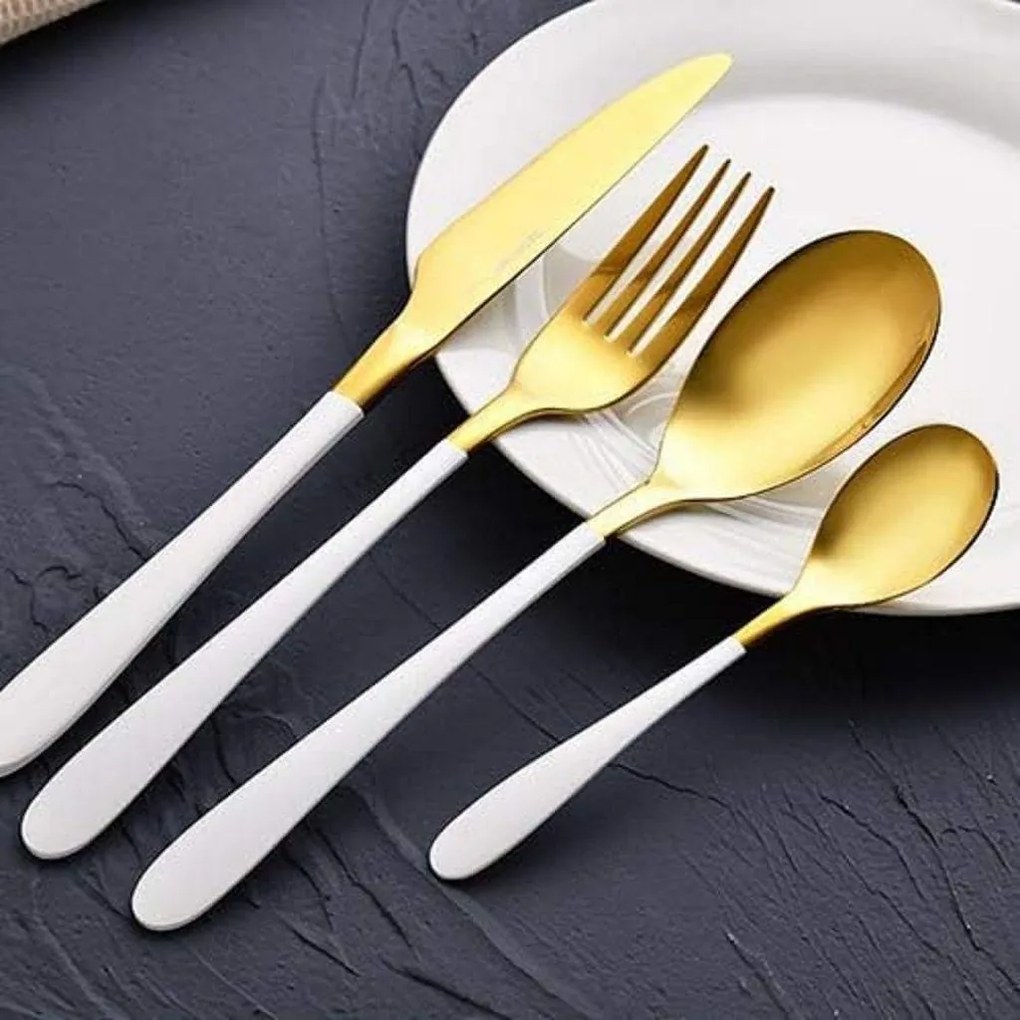 Σετ Μαχαιροπίρουνα Lisboa White – Bergner – 16 τμχ