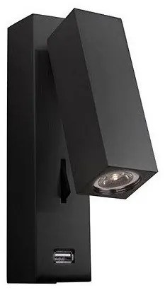Απλίκα Φωτιστικό Τοίχου Σποτ LED Μαύρο Ματ H35 Zambelis-H35-Μαύρο H35