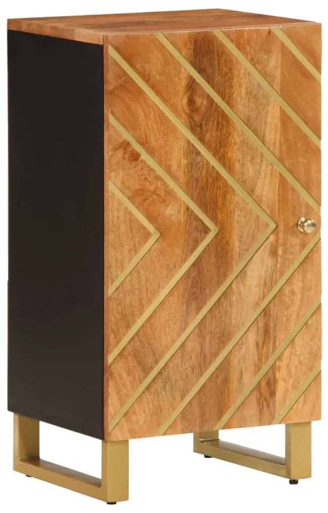 vidaXL Βοηθητικό Έπιπλο Καφέ/Μαύρο 40x33,5x75 εκ. Μασίφ Ξύλο Μάνγκο