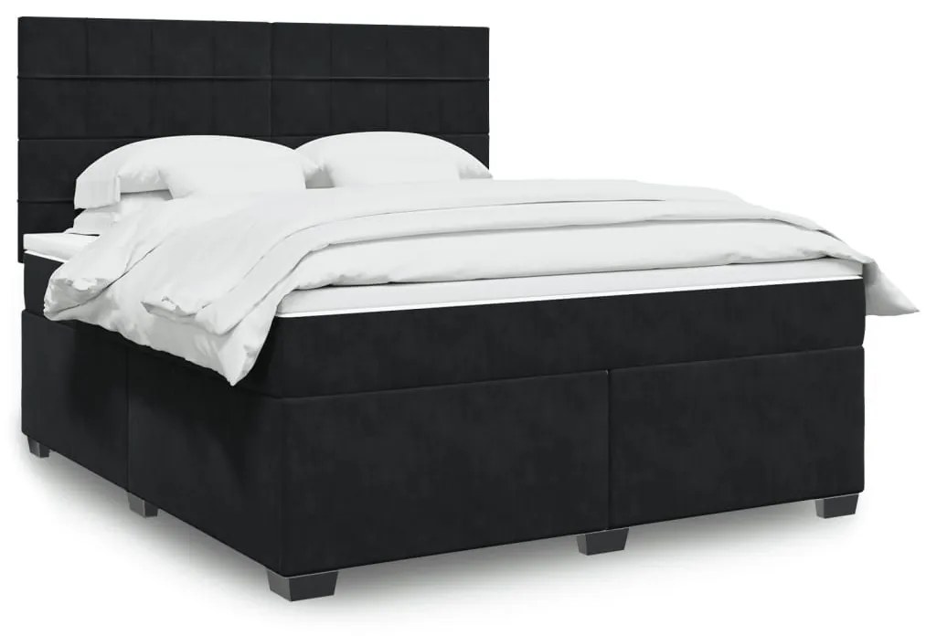 ΚΡΕΒΑΤΙ BOXSPRING ΜΕ ΣΤΡΩΜΑ ΜΑΥΡΟ 180X200 ΕΚ. ΒΕΛΟΥΔΙΝΟ 3293280