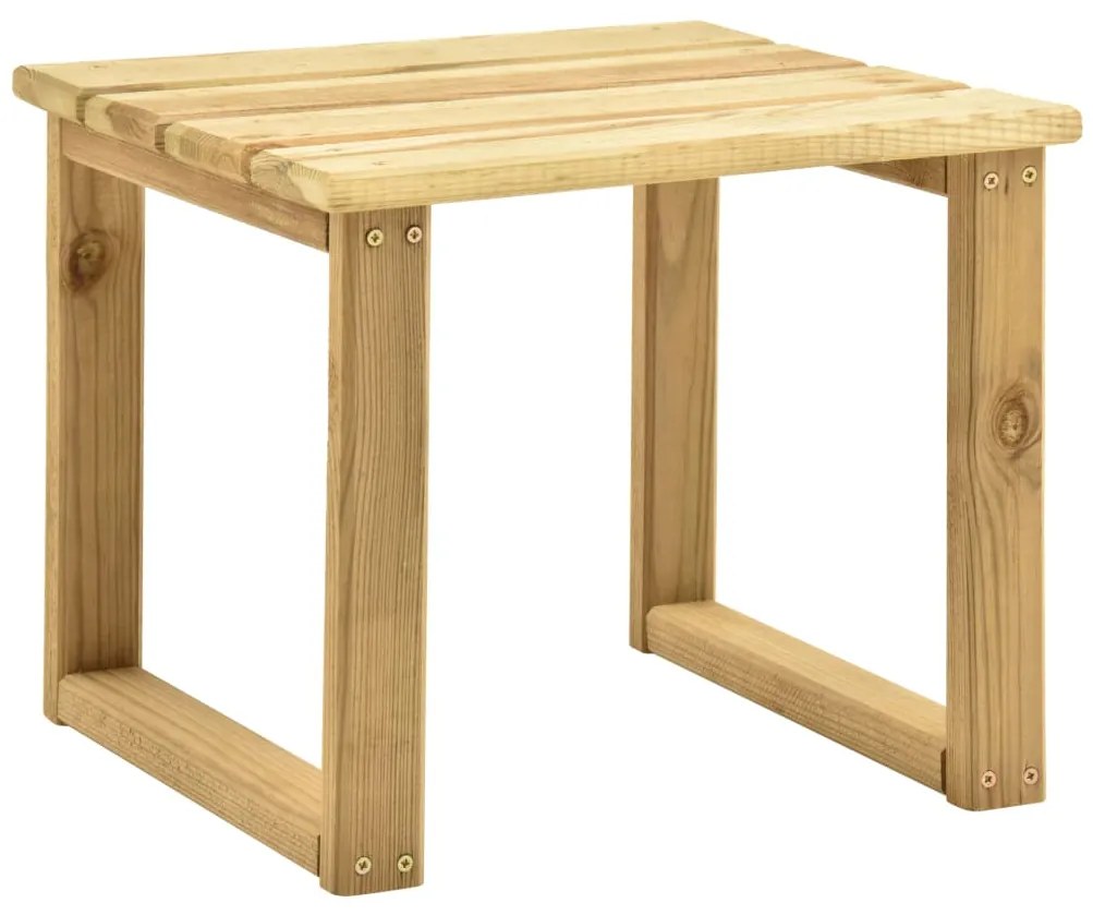 vidaXL Ξαπλώστρα Κήπου από Εμποτ. Ξύλο Πεύκου με Τραπεζάκι &amp; Μαξιλάρι