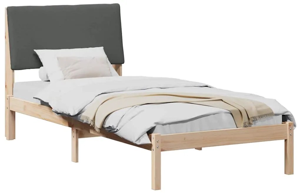 vidaXL Σκελετός Κρεβατιού Καφέ και σκούρο γκρι 100 x 200 cm