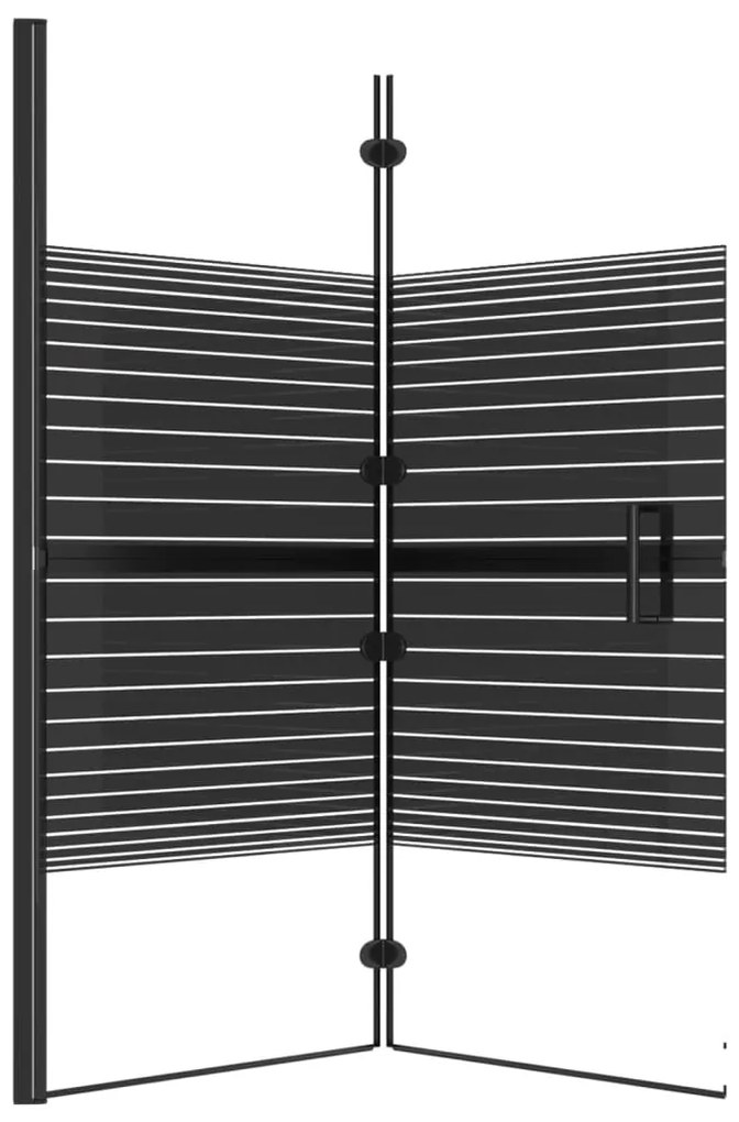 vidaXL Καμπίνα Μπανιέρας Πτυσσόμενη Μαύρη 120 x 140 εκ. από ESG