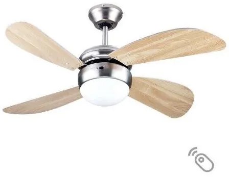 Ανεμιστήρας Οροφής Φ106 AC 50W 02-00157 Monica E27 Νίκελ Ματ LINEME-02-00157-Νίκελ Ματ 02-00157