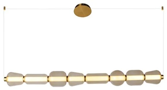Κρεμαστό Φωτιστικό Οροφής 120cm LED 37W IP20 3000K Zambelis-23065-Χρυσό 23065