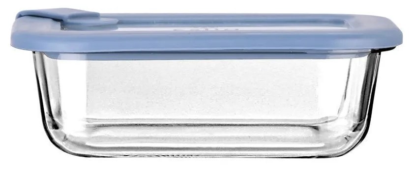 ESTIA ΦΑΓΗΤΟΔΟΧΕΙΟ COLORSEAL ΓΥΑΛΙΝΟ 370ml 16.3x12.3x6.2cm ΜΕ ΚΑΠΑΚΙ ΣΙΛΙΚΟΝΗΣ ΜΠΛΕ