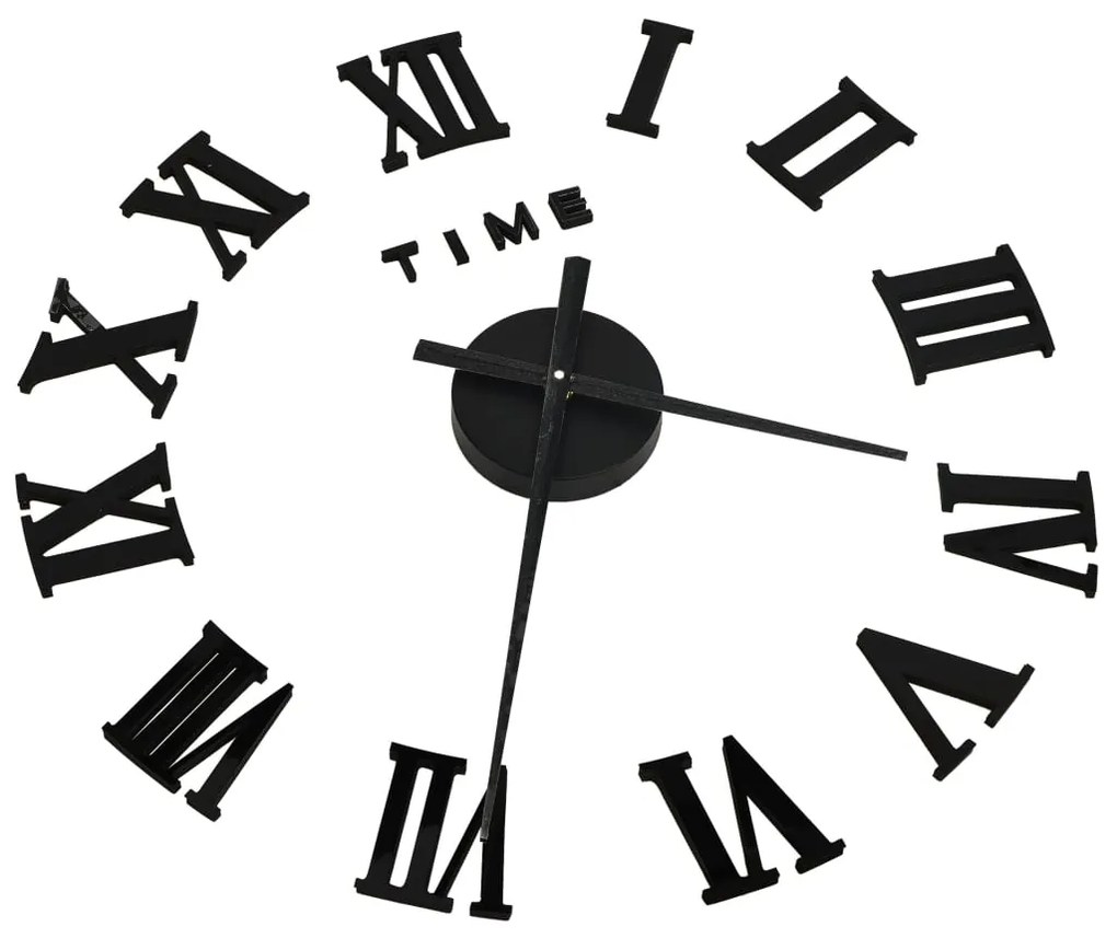 vidaXL Ρολόι Τοίχου Τρισδιάστατο Μοντέρνο Μαύρο 100 εκ. XXL