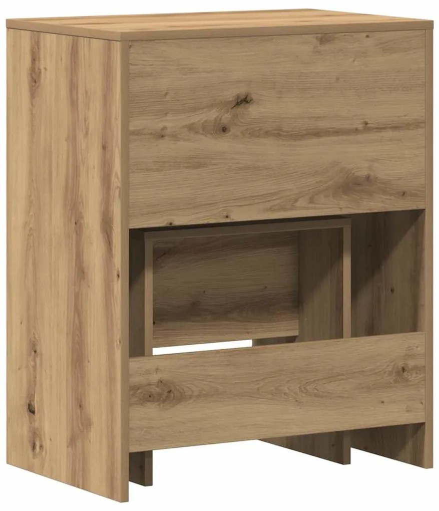 vidaXL Τραπέζι ντυσίματος με συρτάρι artisan δρυς 60 x 40 x 75 cm