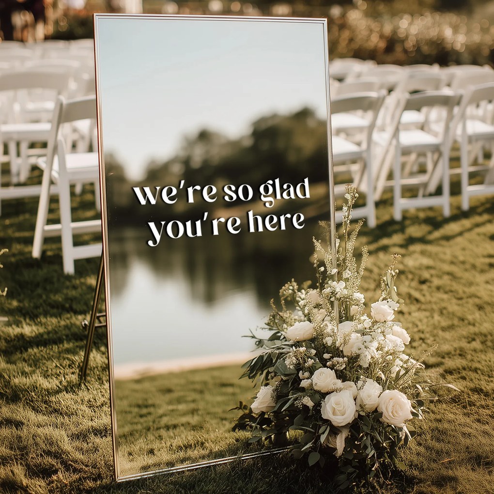 Αυτοκόλλητο για καθρέφτη S43 – We're so glad you're here