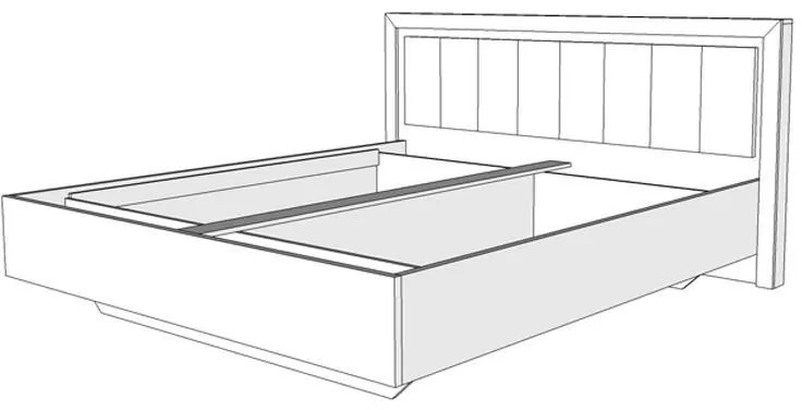 Ξύλινο Κρεβάτι Astor 160 Γκρί Δρύς - Λευκό 160x200 εκ. 178.5x208.5x100.5 εκ.