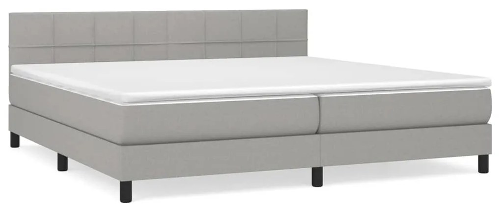 ΚΡΕΒΑΤΙ BOXSPRING ΜΕ ΣΤΡΩΜΑ ΑΝΟΙΧΤΟ ΓΚΡΙ 200X200 ΕΚ. ΥΦΑΣΜΑΤΙΝΟ 3140081