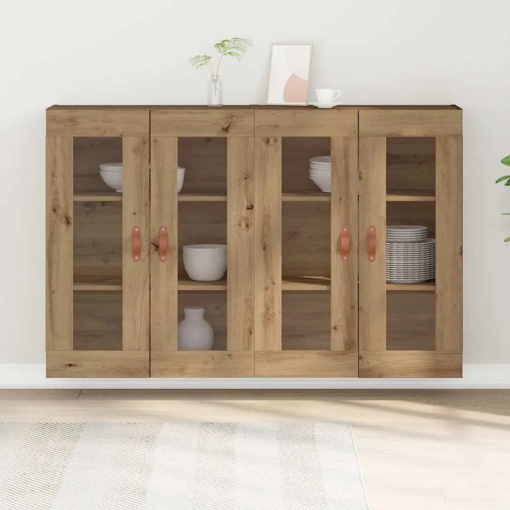 vidaXL Επιτοίχιο ντουλάπι 2 pcs artisan δρυς 69.5 x 34 x 90 εκ.