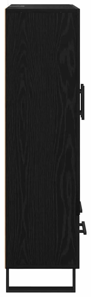 vidaXL Highboard Μαύρη Οξυά 69,5 x 30 x 115 εκ Επεξεργασμένο ξύλο