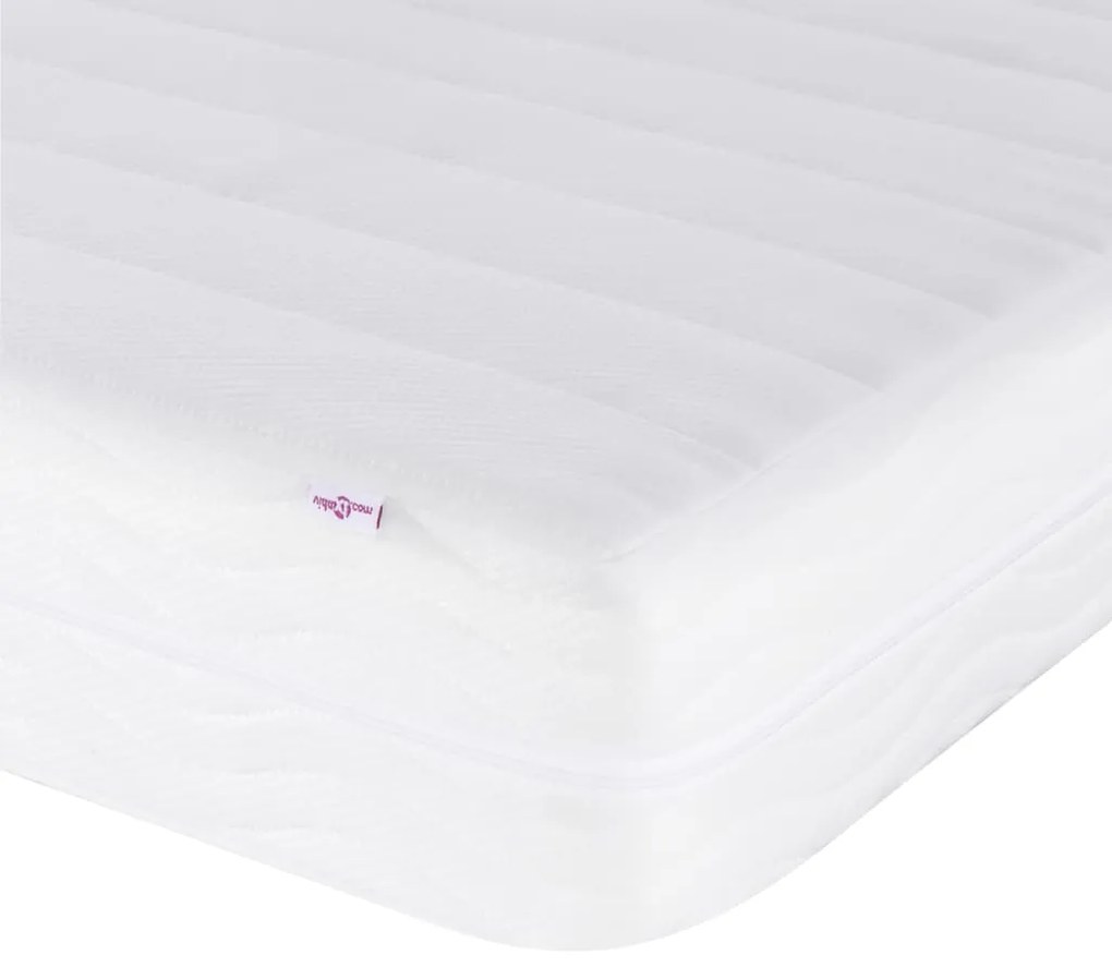 vidaXL Κρεβάτι με Στρώμα Dover Ανοιχτό Γκρι 90x200 εκ. Υφασμάτινο