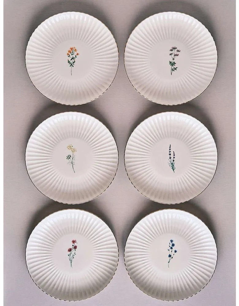 Πιάτο Ρηχό (Σετ 6Τμχ) 719KTP9865 27cm Multi Hermia Porcelain