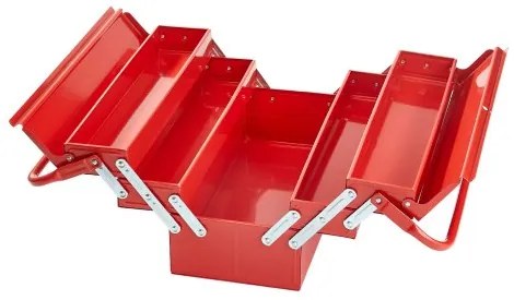 VEVOR Tool Box 18-inch 3-Tier 5-Tray Folding Cantilever Toolbox with Handle