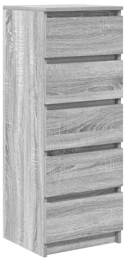 Συρταριέρα με Συρτάρια Γκρι Sonoma 37,5x35x99εκ. από Επεξ. Ξύλο - Γκρι