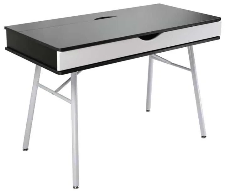 Γραφείο 115x55cm Μεταλλικό Λευκό/Melamine Wenge