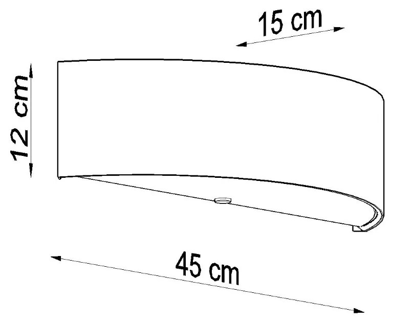 Sollux Φωτιστικό τοίχου Skala 2,ύφασμα, γυαλί, χάλυβας,2xE27/60w