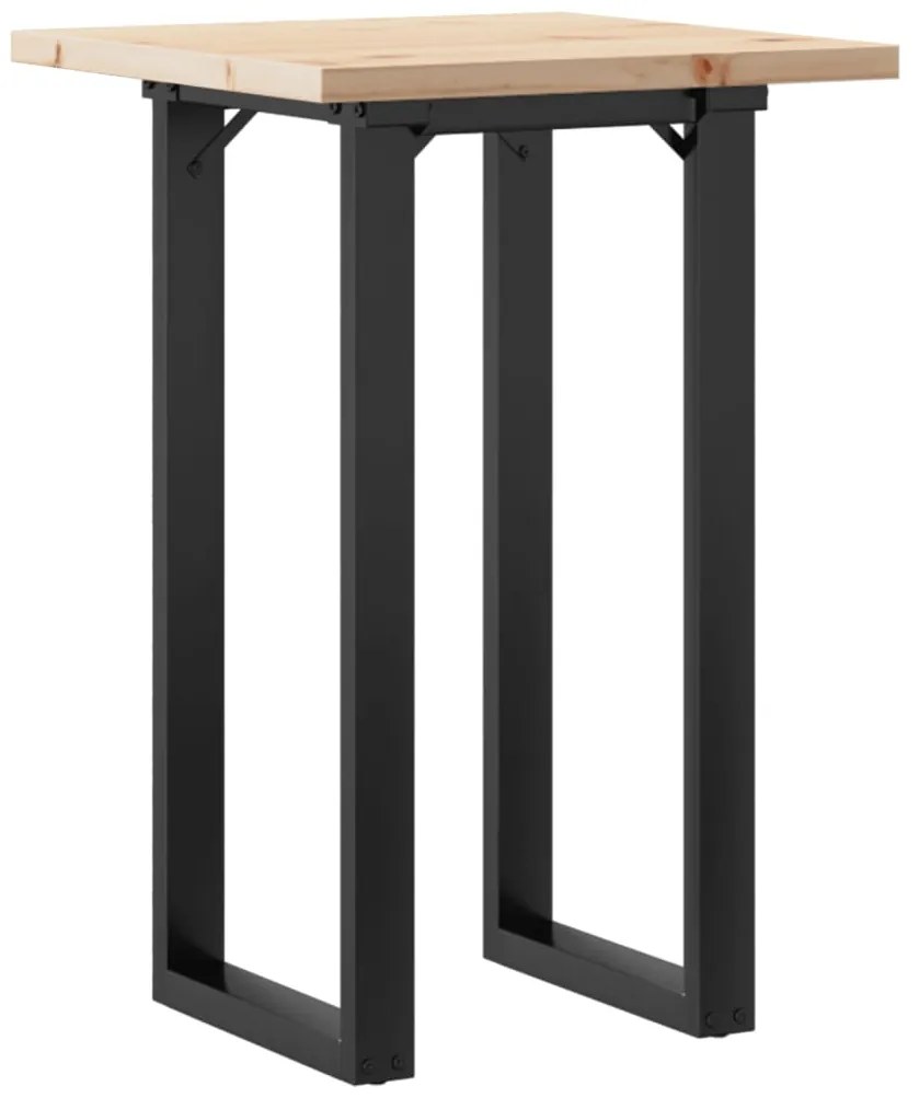 vidaXL Τραπέζι Τραπεζαρίας Πλαίσιο Ο Μασίφ Πεύκο/Ατσάλι