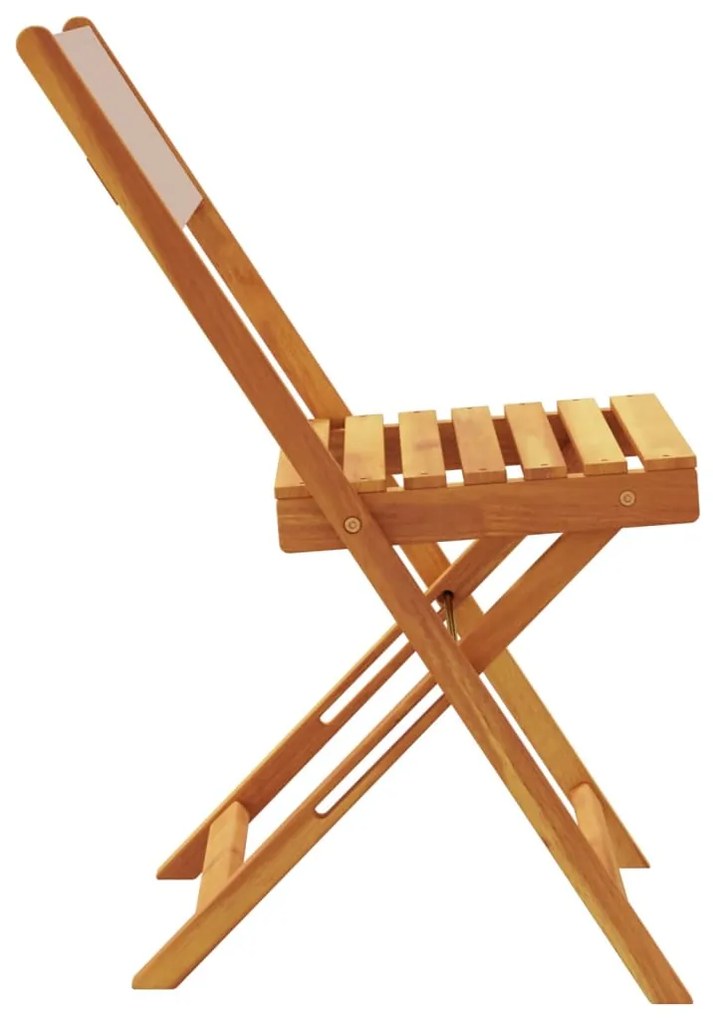 vidaXL Καρέκλες Μπιστρό 2 τεμ. Taupe Μασίφ Ξύλο Ακακίας & Ύφασμα
