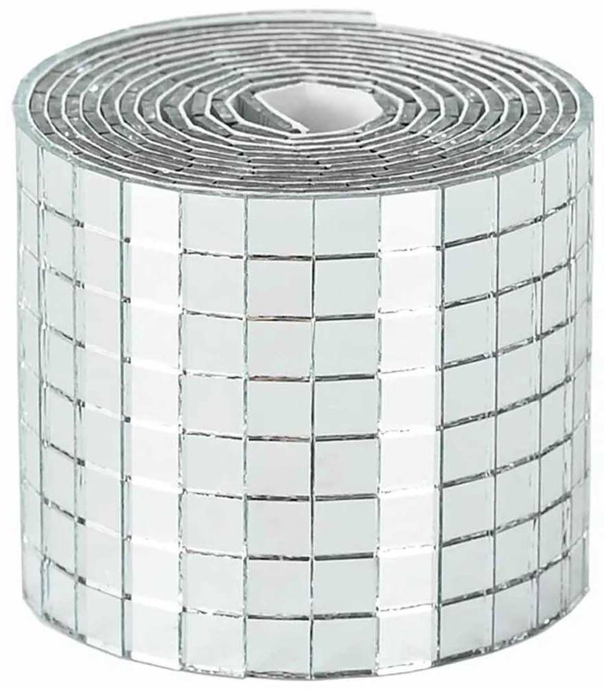 vidaXL Μωσαϊκό Καθρέπτη Γεωμετρικό 12 pcs Ασημί 100 x 4 εκ. Γυαλί