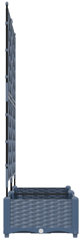 vidaXL Γλάστρα Κήπου με Πλέγμα 2 τεμ Γκρι 80x40x125,5 εκ