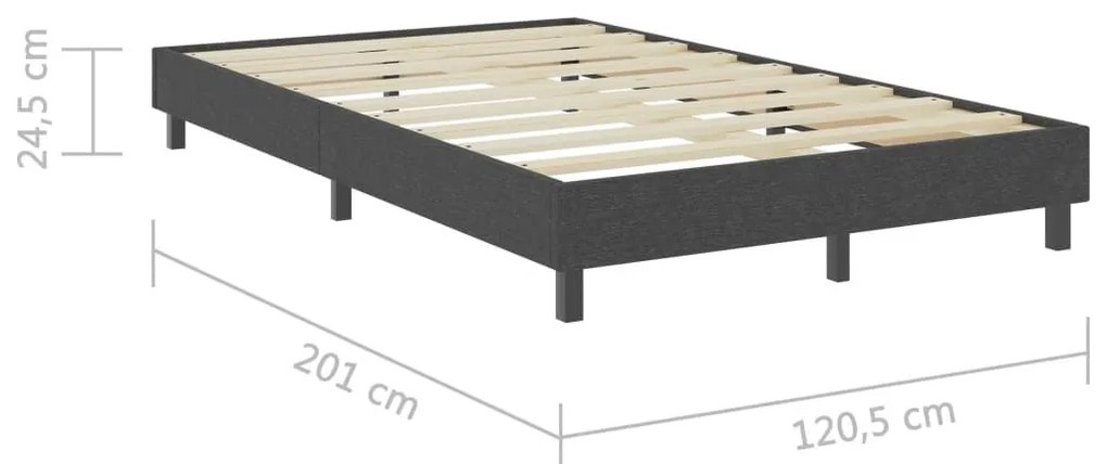 Πλαίσιο Κρεβατιού Boxspring Γκρι 120 x 200 εκ. Υφασμάτινο - Γκρι