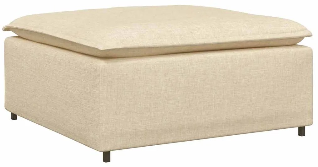vidaXL Υποπόδιο Καναπέ-Μονάδα Κρεμ 100x100x48 εκ.