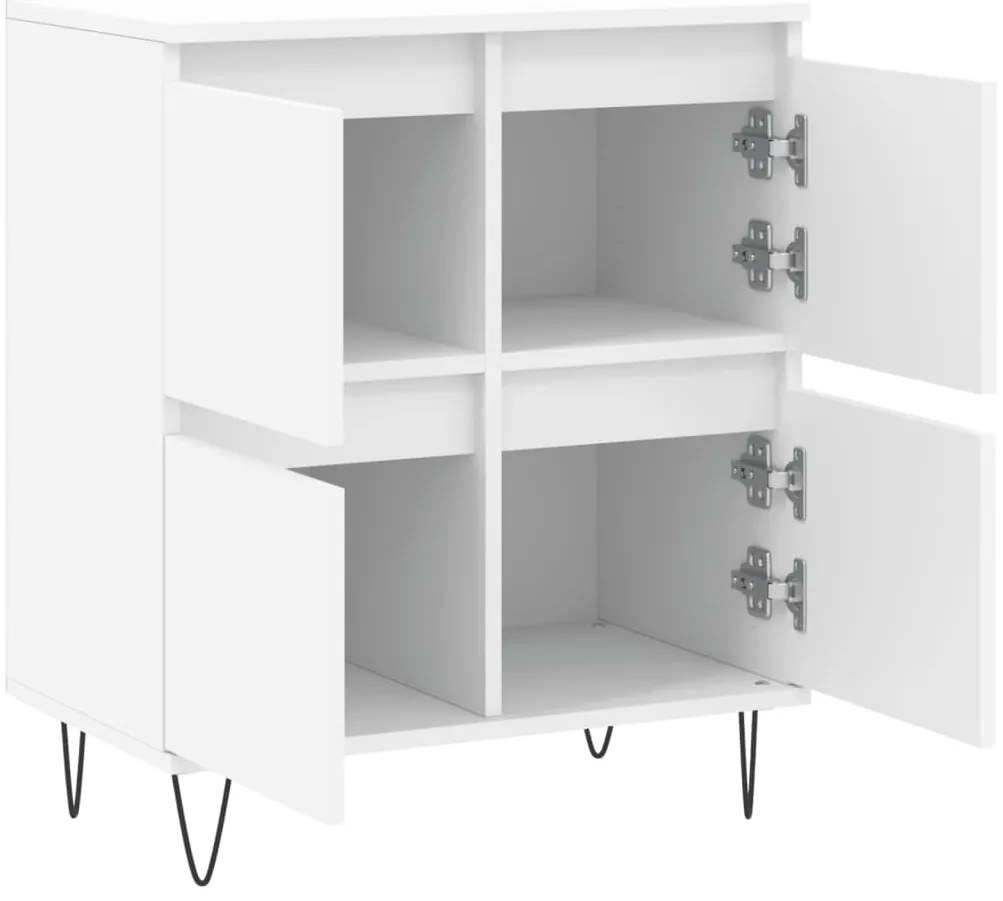 vidaXL Συρταριέρα Λευκή 60 x 35 x 70 εκ. από Επεξεργασμένο Ξύλο