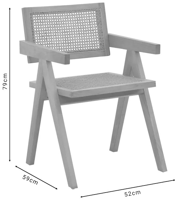 ΠΟΛΥΘΡΟΝΑ WINSLOW PAKOWORLD ΦΥΣΙΚΟ RUBBERWOOD 52X59X79ΕΚ