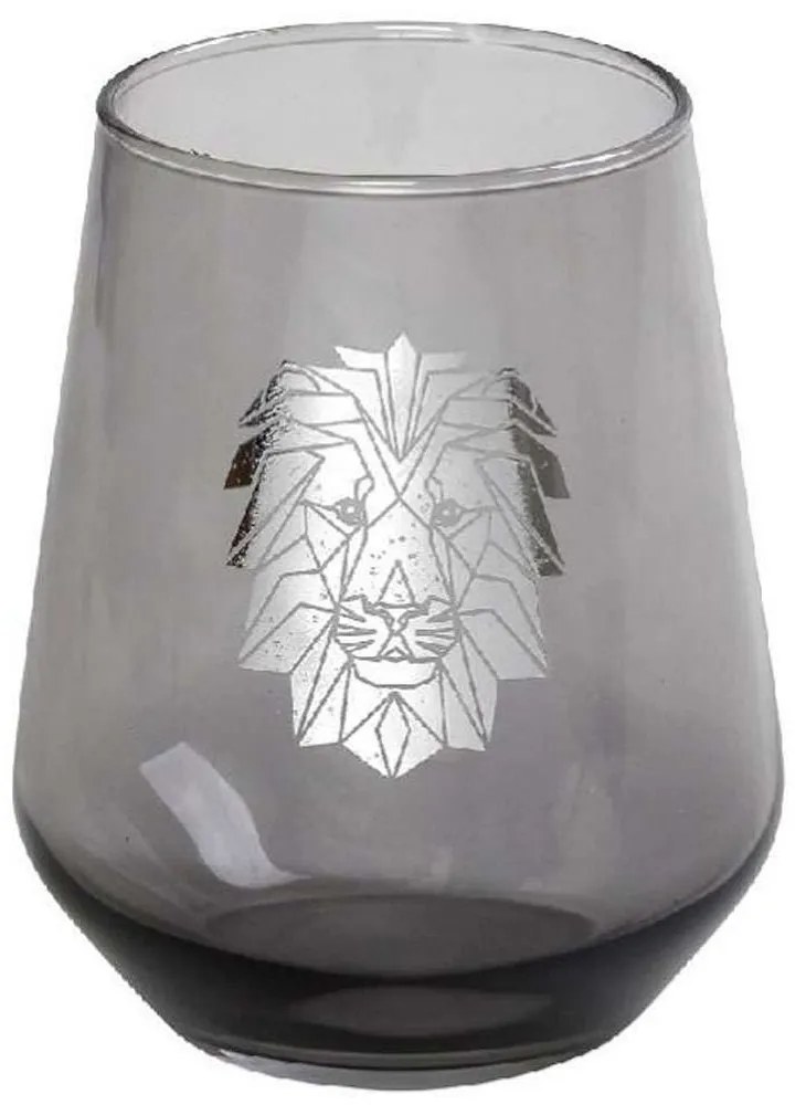Ποτήρι Ουίσκι Jungle Lion RAB617K6 8,9x11cm 425ml Grey-Silver Espiel Glass