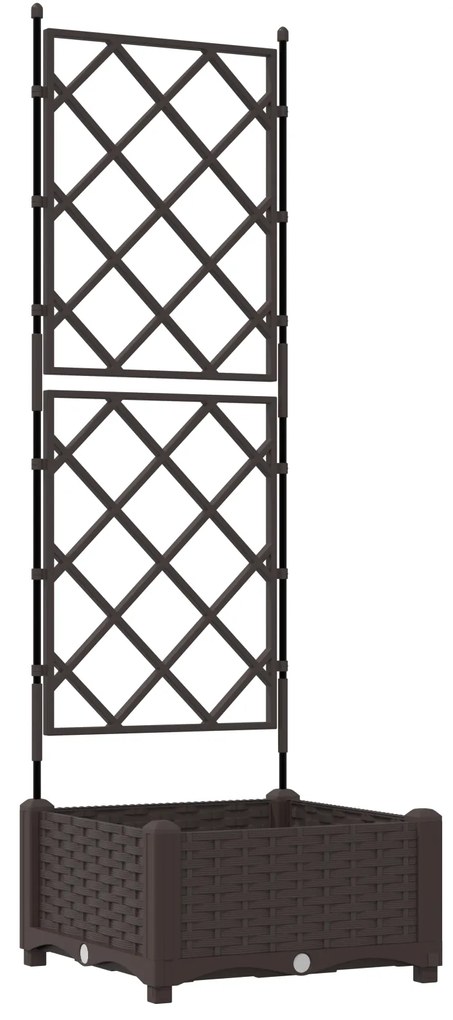 vidaXL Γλάστρα Κήπου με Στηρίγματα Καφέ 40x40x125,5 εκ
