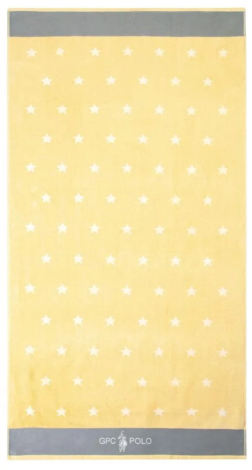 Πετσέτα Θαλάσσης Βαμβακερή 90x170εκ. Essential 3559 Κίτρινη Greenwich Polo Club