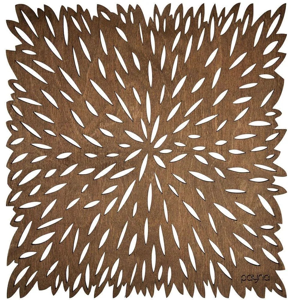 Σουπλά Pointy (Σετ 4Τμχ) 790PYN1134 36x36cm Walnut Hermia Ξύλο