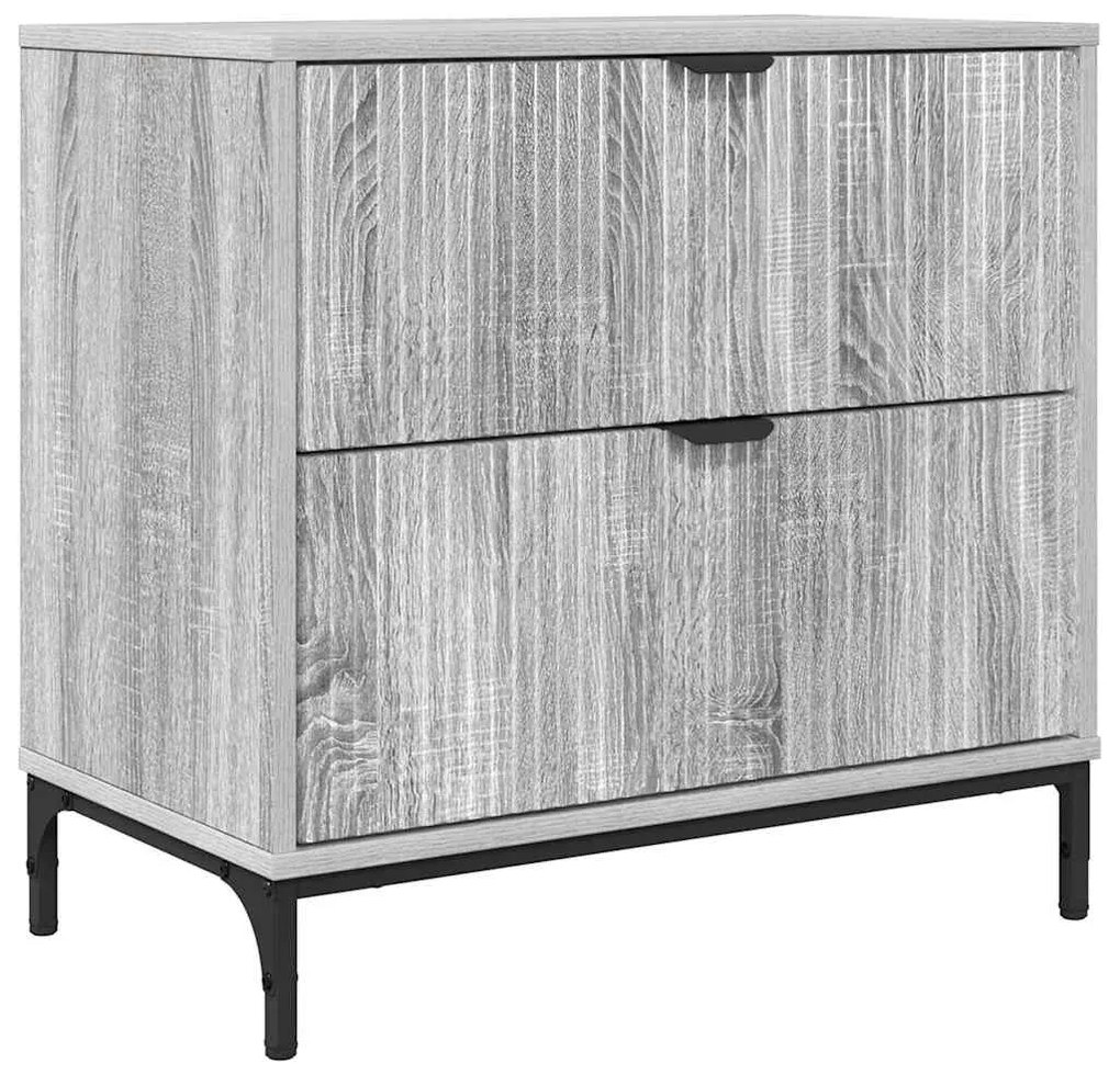 vidaXL Κομοδίνο Γκρι sonoma 63.5 x 36 x 61 εκ Επεξεργασμένο ξύλο