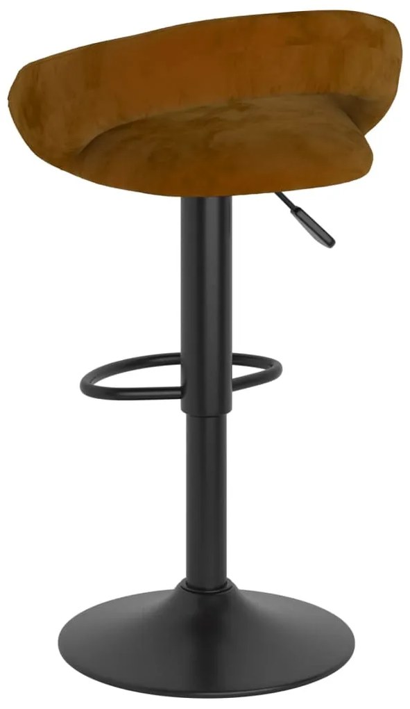 vidaXL Σκαμπό Μπαρ 2 τεμ. Καφέ Βελούδινα