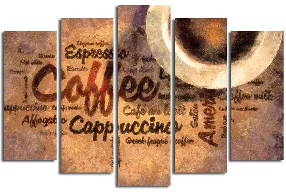 Πίνακας Καμβάς (Σετ 5Τμχ) 242BNZ4283 19x70/19x60/19x50cm Multi Wallity Κάθετοι Ξύλο, Καμβάς