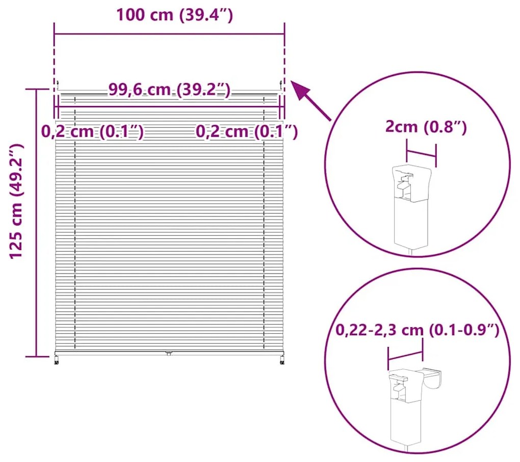 Σύστημα Σκίασης Πλισέ Κρεμ 100 x 125 εκ. 240642
