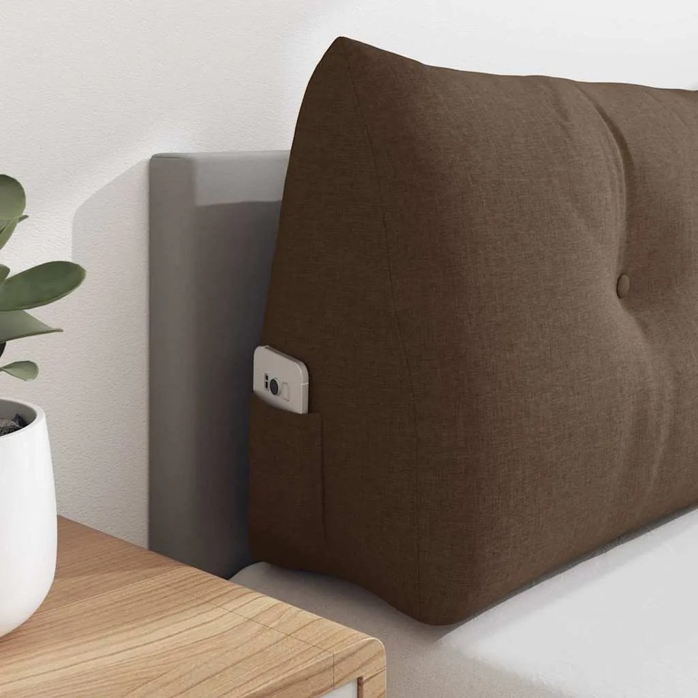 vidaXL Μαξιλάρι Πλάτης Καφέ 140 x 24 x 50 εκ ύφασμα
