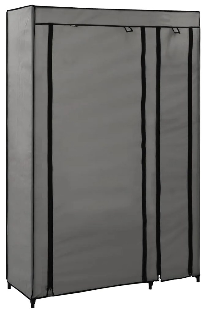 vidaXL 282425 Folding Wardrobes 2 pcs Grey 110x45x175 cm Fabric