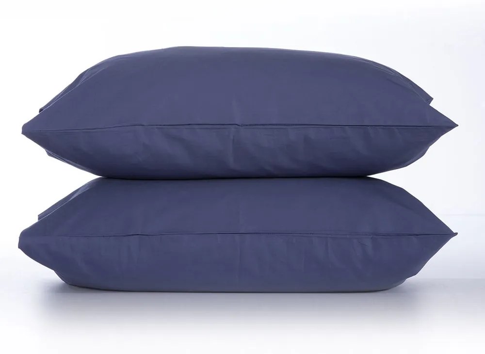 Μαξιλαροθήκες Basic (Σετ 2τμχ) Indigo Nef-Nef 52 X 72 100% Βαμβάκι