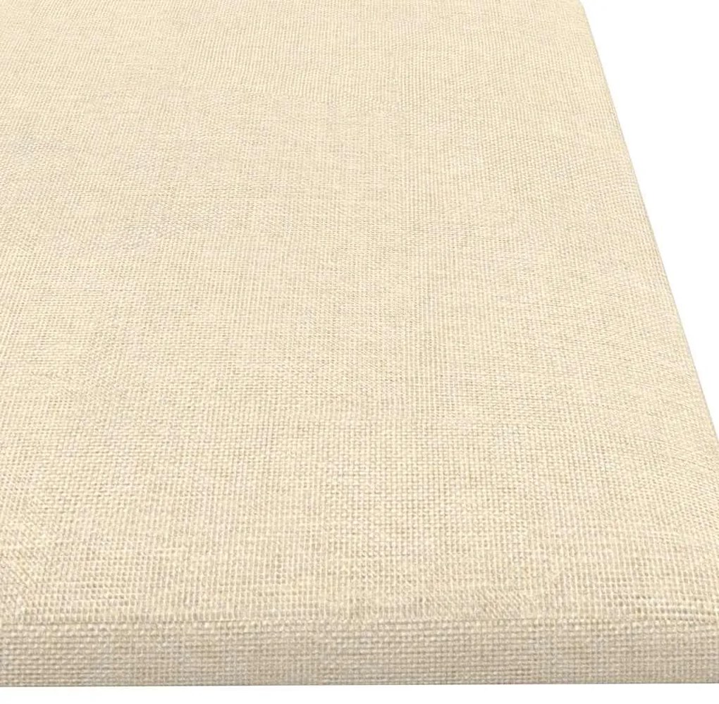 vidaXL Πάνελ Τοίχου 12 τεμ. Κρεμ 60 x 15 εκ. 1,08 μ² Υφασμάτινα