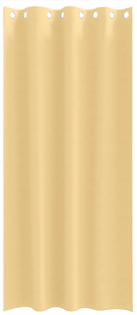 vidaXL Κουρτίνες με κουρτίνες 2 pcs Μπεζ 225 x 140 εκ. Πολυεστέρας