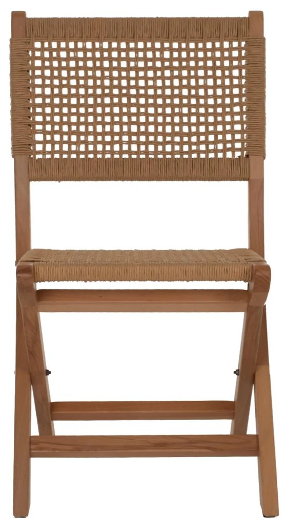 Καρέκλα C9411.01 Αναδιπλούμενη από Οξιά και Σχοινί Φυσικό 47x58x84Υεκ. 47x58x84 εκ.