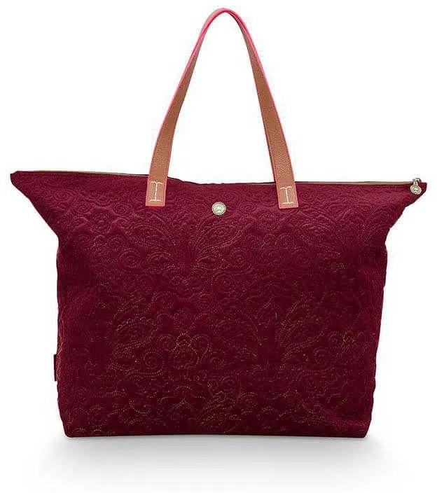 ΤΣΑΝΤΑ 66x20x44cm PIP STUDIO - VELVET QUILTEY DAYS RED