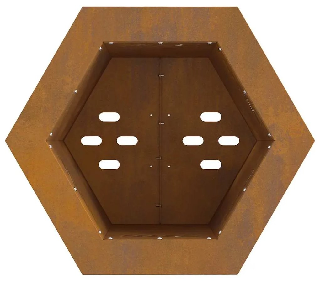 vidaXL Φωτιά Καφέ 38 x 38 x 51 cm Ατσάλι σκληρυθέν στον αέρα