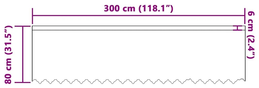vidaXL Κουρτίνες με κουρτίνες Λευκό 300 x 80 εκ. Πολυεστέρας