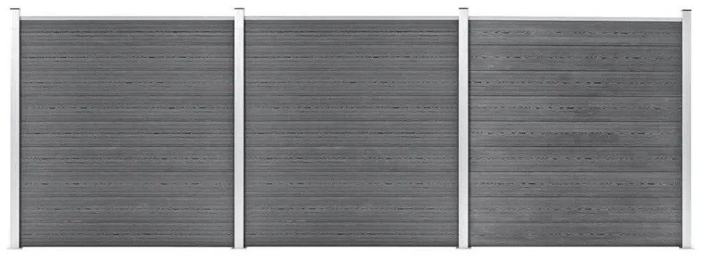vidaXL Πάνελ Περίφραξης Γκρι 526 x 186 εκ. από WPC