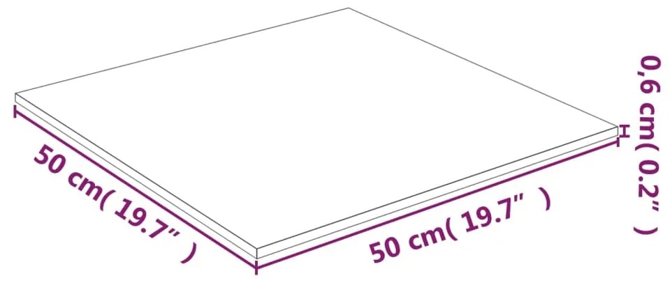 vidaXL Επιφάνεια Τραπεζιού Διαφανής 50x50 εκ. από Ψημένο Γυαλί